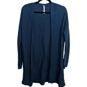 Leo & Nicole Blue Open-Front Cardigan Sweater Size M